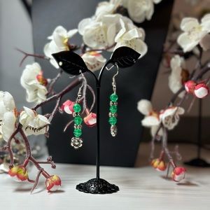 Green Handmade Earrings